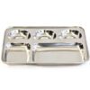 SpiceBox Organics 5 Compartment Stainless Steel Thali Plate (Set of 2)