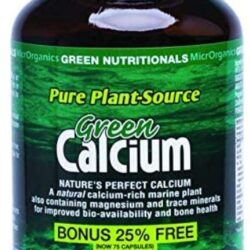 Green Nutritionals – Green Calcium (Plant Source) Capsules 883mg – Amber Glass 60