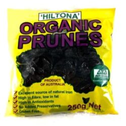 Hiltona Organic Moistened Prunes 250g